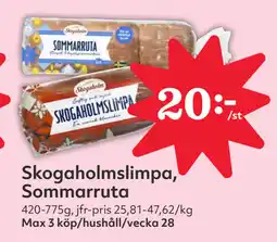 Hemköp Skogaholmslimpa, Sommarruta erbjuda