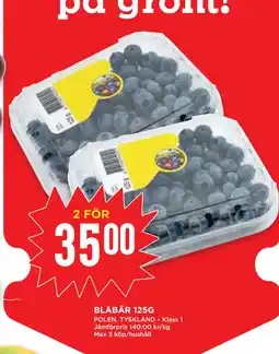 Willys Hemma BLÅBÄR 125G erbjuda