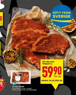 Willys SKIVAD KARRÉ erbjuda