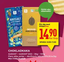 Willys CHOKLADKAKA erbjuda