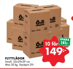 ÖoB FLYTTLÅDOR erbjuda