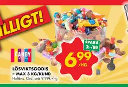 ÖoB LÖSVIKTSGODIS erbjuda