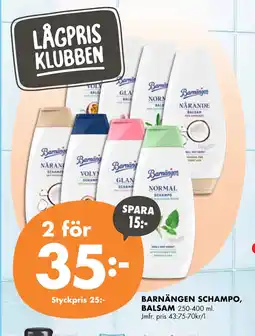 ÖoB BARNÄNGEN SCHAMPO, BALSAM erbjuda