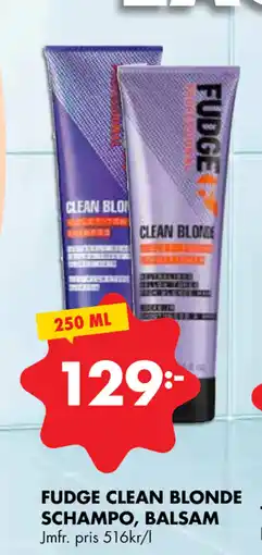 ÖoB FUDGE CLEAN BLONDE SCHAMPO, BALSAM erbjuda