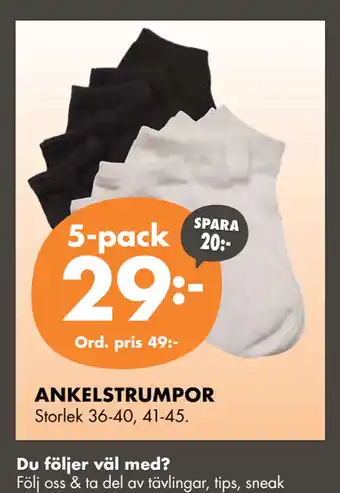 ÖoB ANKELSTRUMPOR erbjuda