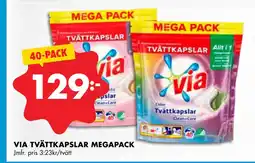 ÖoB VIA TVÄTTKAPSLAR MEGAPACK erbjuda