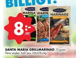 ÖoB SANTA MARIA GRILLMARINAD erbjuda