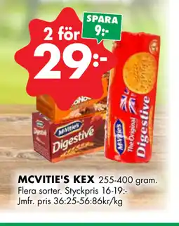 ÖoB MCVITIE'S KEX erbjuda
