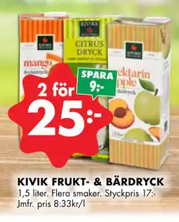 ÖoB KIVIK FRUKT- & BÄRDRYCK erbjuda