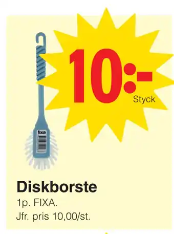 Matöppet Diskborste erbjuda
