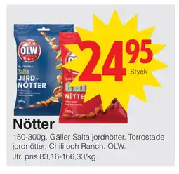 Matöppet Nötter erbjuda