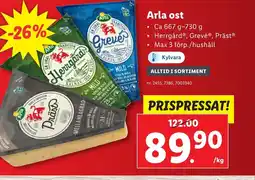 Lidl Arla Ost erbjuda