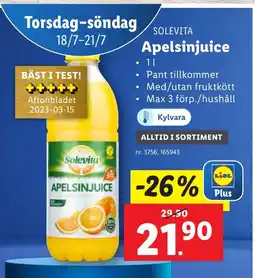 Lidl SOLEVITA Apelsinjuice erbjuda
