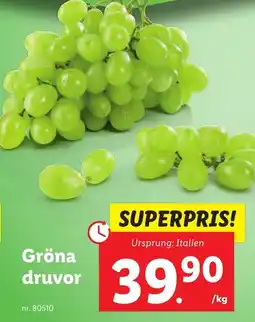 Lidl Gröna druvor erbjuda