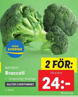 Lidl Broccoli erbjuda