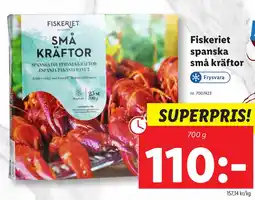 Lidl Fiskeriet spanska små kräftor erbjuda