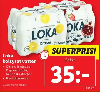 Lidl Loka kolsyrat vatten erbjuda