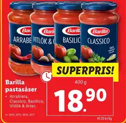 Lidl Barilla pastasåser erbjuda