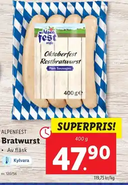Lidl ALPENFEST Bratwurst erbjuda