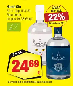 Calle Hernö Gin erbjuda