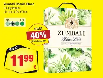 Calle Zumbali Chenin Blanc erbjuda