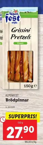 Lidl ALPENFEST Brödpinnar erbjuda