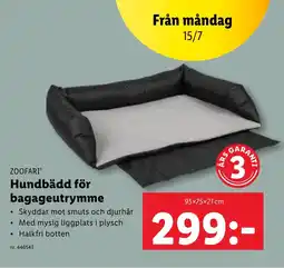 Lidl ZOOFARI Hundbädd för bagageutrymme erbjuda