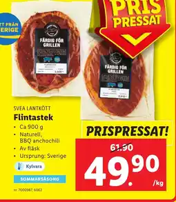 Lidl SVEA LANTKÖTT Flintastek erbjuda