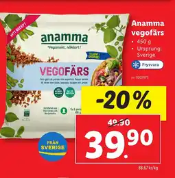 Lidl Anamma vegofärs erbjuda