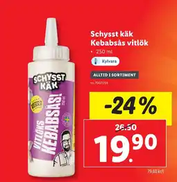 Lidl Schysst käk Kebabsås vitlök erbjuda
