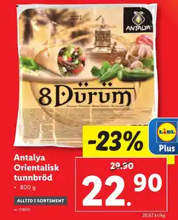 Lidl Antalya Orientalisk tunnbröd erbjuda