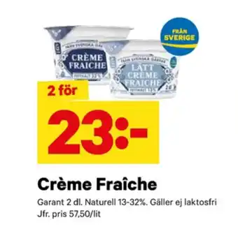 City Gross Garant crème fraiche erbjuda