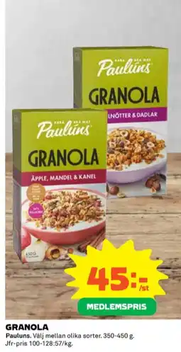 Paulùns granola