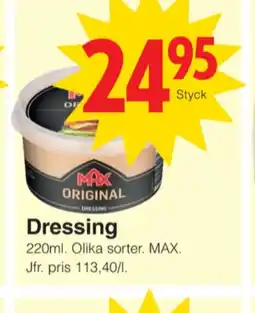 Max hamburgerdressing
