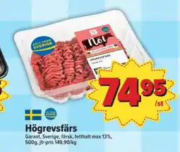 Östenssons Garant högrevsfärs max 13% erbjuda