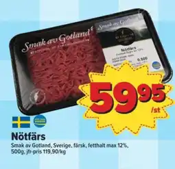 Östenssons Smak av gotland nötfärs max 12% erbjuda