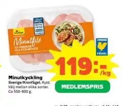 Stora Coop Kronfågel minutfilé erbjuda