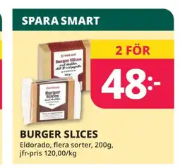 Tempo Eldorado burger slices cheddar erbjuda