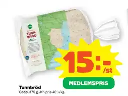 Stora Coop Coop tunnbröd erbjuda