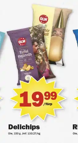 Pekås Delichips chips brynt smör & havsalt erbjuda