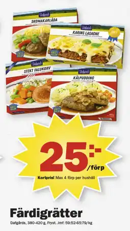 Pekås Dafgårds lasagne erbjuda