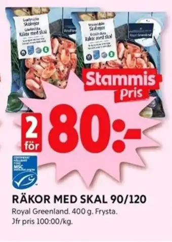 ICA Kvantum RÄKOR MED SKAL 90/120 erbjuda