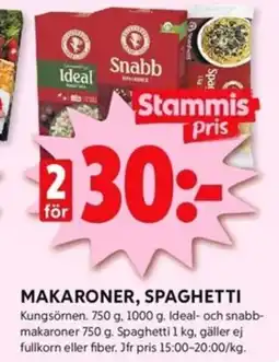 ICA Kvantum MAKARONER, SPAGHETTI erbjuda