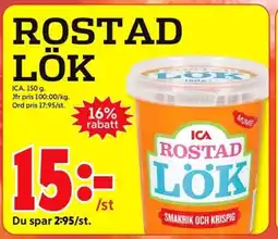 ICA Kvantum ROSTAD LÖK erbjuda