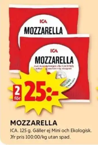 ICA Kvantum MOZZARELLA erbjuda
