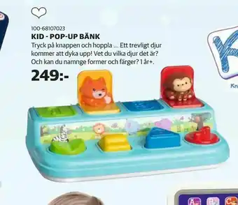 Kid - pop-up bänk