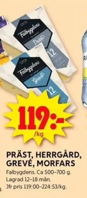 ICA Kvantum PRÄST, HERRGÅRD, GREVÉ, MORFARS erbjuda
