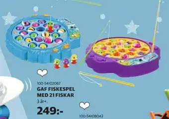 Gaf fiskespel med 21 fiskar
