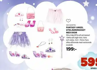 Fantasy angel utklädningsset med skor
