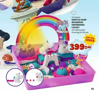 Lekia Kinetic sand regnbåge enhörning lekset erbjuda